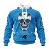 NFL Carolina Panthers Custom Name Number Kits For Dia De Muertos Pullover Hoodie