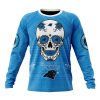 NFL Carolina Panthers Custom Name Number Kits For Dia De Muertos Sweatshirt