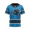 NFL Carolina Panthers Custom Name Number Native With Samoa Culture T-Shirt