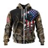 NFL Carolina Panthers Custom Name Number Realtree Hunting Zip Up Hoodie