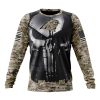 NFL Carolina Panthers Custom Name Number Skull Camo Veteran Kits Sweatshirt