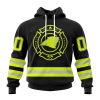 NFL Carolina Panthers Custom Name Number Special FireFighter Uniform Pullover Hoodie