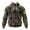 NFL Carolina Panthers Custom Name Number Special Hunting Camo Zip Up Hoodie