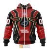 NFL Carolina Panthers Custom Name Number Spider Man Zip Up Hoodie