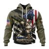 NFL Carolina Panthers Custom Name Number Veterans Kneeling Soldier Pullover Hoodie