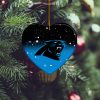 NFL Carolina Panthers Heart Shaped Ornament
