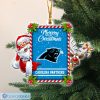 NFL Carolina Panthers Santa And Reindeer Custom Shaped Ornament