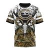 NFL Chicago Bears Custom Name Number Deer Skull And Forest T-Shirt