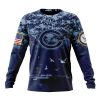 NFL Chicago Bears Custom Name Number Honor US Navy Veterans Sweatshirt