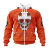 NFL Chicago Bears Custom Name Number Kits For Dia De Muertos Zip Up Hoodie
