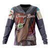 NFL Chicago Bears Custom Name Number Mandalorian And Baby Yoda Sweatshirt