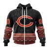 NFL Chicago Bears Custom Name Number Native Concepts Zip Up Hoodie