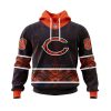 NFL Chicago Bears Custom Name Number Native With Samoa Culture Pullover Hoodie