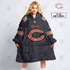 NFL Chicago Bears Custom Name Number Navy Home Jersey Fleece Oodie