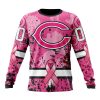 NFL Chicago Bears Custom Name Number Pink Breast Cancer Sweatshirt