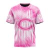 NFL Chicago Bears Custom Name Number Pink Tie-Dye T-Shirt