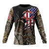NFL Chicago Bears Custom Name Number Realtree Hunting Sweatshirt