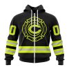 NFL Chicago Bears Custom Name Number Special FireFighter Uniform Zip Up Hoodie