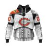 NFL Chicago Bears Custom Name Number Star Wars Zip Up Hoodie