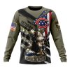 NFL Chicago Bears Custom Name Number Veterans Kneeling Soldier Sweatshirt