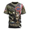 NFL Chicago Bears Custom Name Number Veterans Kneeling Soldier T-Shirt