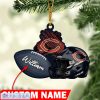 NFL Chicago Bears Custom Name Rugby Ball Helmet Custom Shaped Ornament