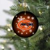 NFL Chicago Bears Merry Christmas Round Ornament