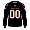 NFL Cincinnati Bengals Custom Name Number Black Home Jersey Sweatshirt