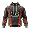 NFL Cincinnati Bengals Custom Name Number Camo Hunting Pullover Hoodie