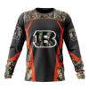 NFL Cincinnati Bengals Custom Name Number Camo Hunting Sweatshirt