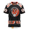 NFL Cincinnati Bengals Custom Name Number Grateful Dead T-Shirt
