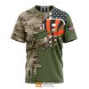 NFL Cincinnati Bengals Custom Name Number Green Camo US Military T-Shirt