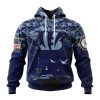 NFL Cincinnati Bengals Custom Name Number Honor US Navy Veterans Pullover Hoodie