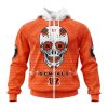 NFL Cincinnati Bengals Custom Name Number Kits For Dia De Muertos Zip Up Hoodie