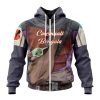 NFL Cincinnati Bengals Custom Name Number Mandalorian And Baby Yoda Zip Up Hoodie