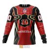 NFL Cincinnati Bengals Custom Name Number Spider Man Sweatshirt