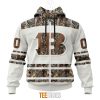 NFL Cincinnati Bengals Custom Name Number White Camo Hunting Zip Up Hoodie