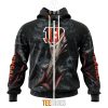 NFL Cincinnati Bengals Halloween Horror Skull Zip Up Hoodie