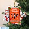 NFL Cincinnati Bengals Santa And Reindeer Custom Shaped Ornament