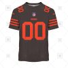 NFL Cleveland Browns Custom Name Number Brown Alternate Jersey T-Shirt