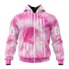NFL Cleveland Browns Custom Name Number Pink Tie-Dye Zip Up Hoodie