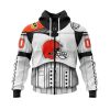 NFL Cleveland Browns Custom Name Number Star Wars Zip Up Hoodie