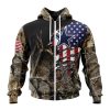 NFL Dallas Cowboys Custom Name Number Camo Realtree Hunting Zip Up Hoodie
