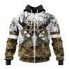 NFL Dallas Cowboys Custom Name Number Deer Skull And Forest Zip Up Hoodie