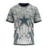 NFL Dallas Cowboys Custom Name Number Honor US Air Force Veterans T-Shirt