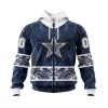NFL Dallas Cowboys Custom Name Number Native With Samoa Culture Zip Up Hoodie