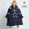 NFL Dallas Cowboys Custom Name Number Navy Home Jersey Fleece Oodie