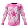 NFL Dallas Cowboys Custom Name Number Pink Tie-Dye Sweatshirt