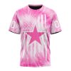 NFL Dallas Cowboys Custom Name Number Pink Tie-Dye T-Shirt