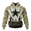 NFL Dallas Cowboys Custom Name Number Veterans And Families Pullover Hoodie